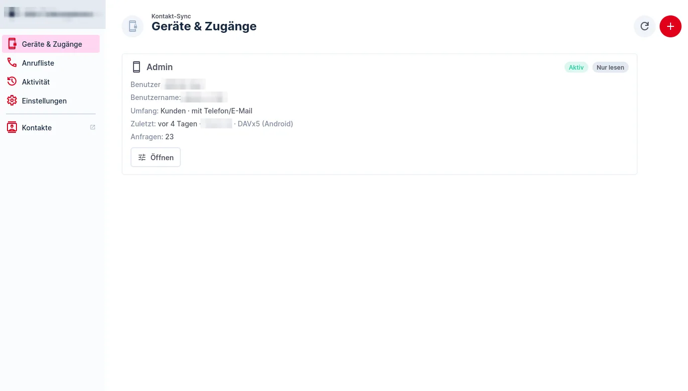 Geräte und Zugänge