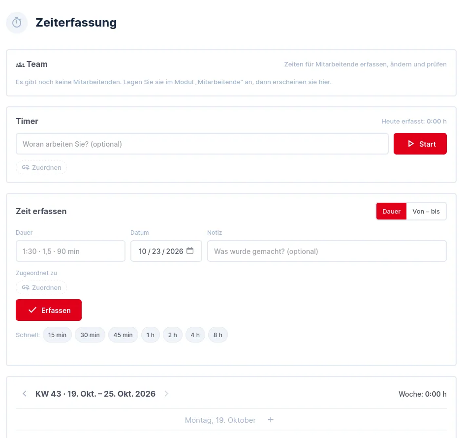 Zeiterfassung